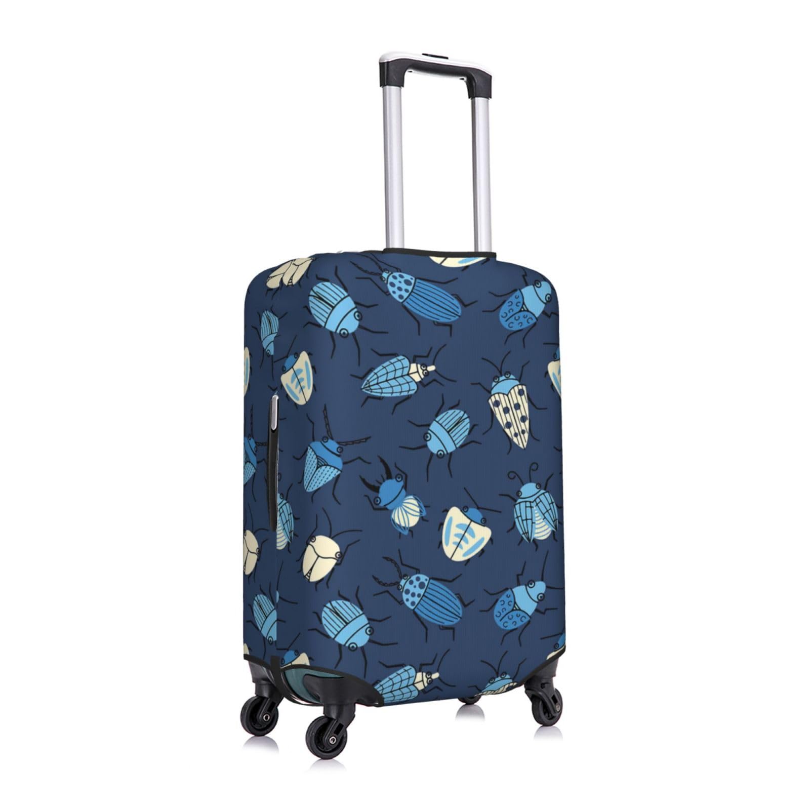 OdDdot 虫の翼 目 漫画プリント 防塵 スーツケースプロテクター 傷防止